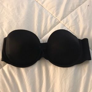 Victoria Secret black strapless Bra 34C